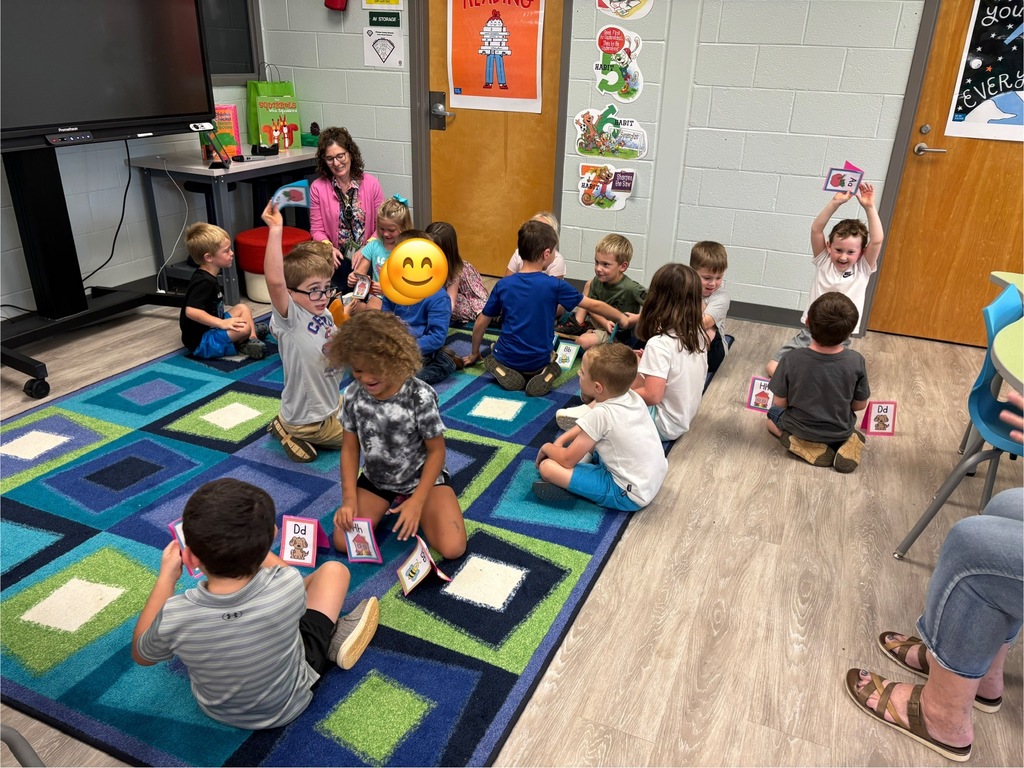 Mrs. Abbott's kindergartners playing Boom, Clap, Grab!