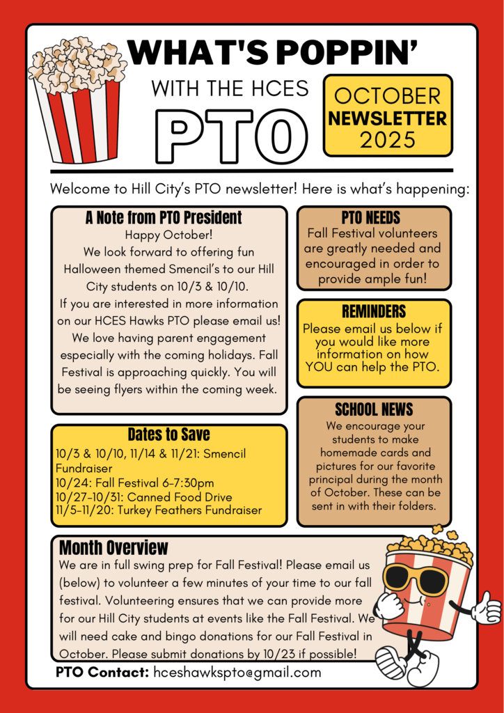 PTO's October newsletter