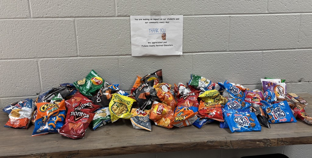 Thank you Pickens County Retired Educators for the snacks!