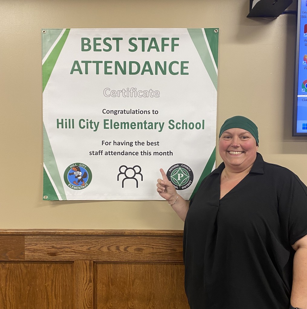 HCES earns Best Staff Attendance award for second consecutive month!
