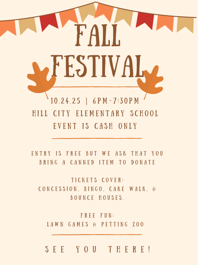 See you on Friday for the Fall Festival!