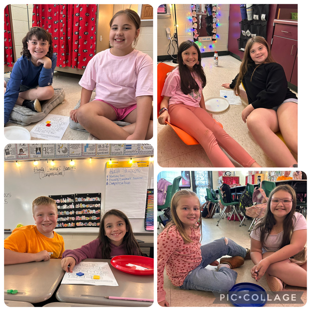 Mrs. Moss's 4th grade math students at work.