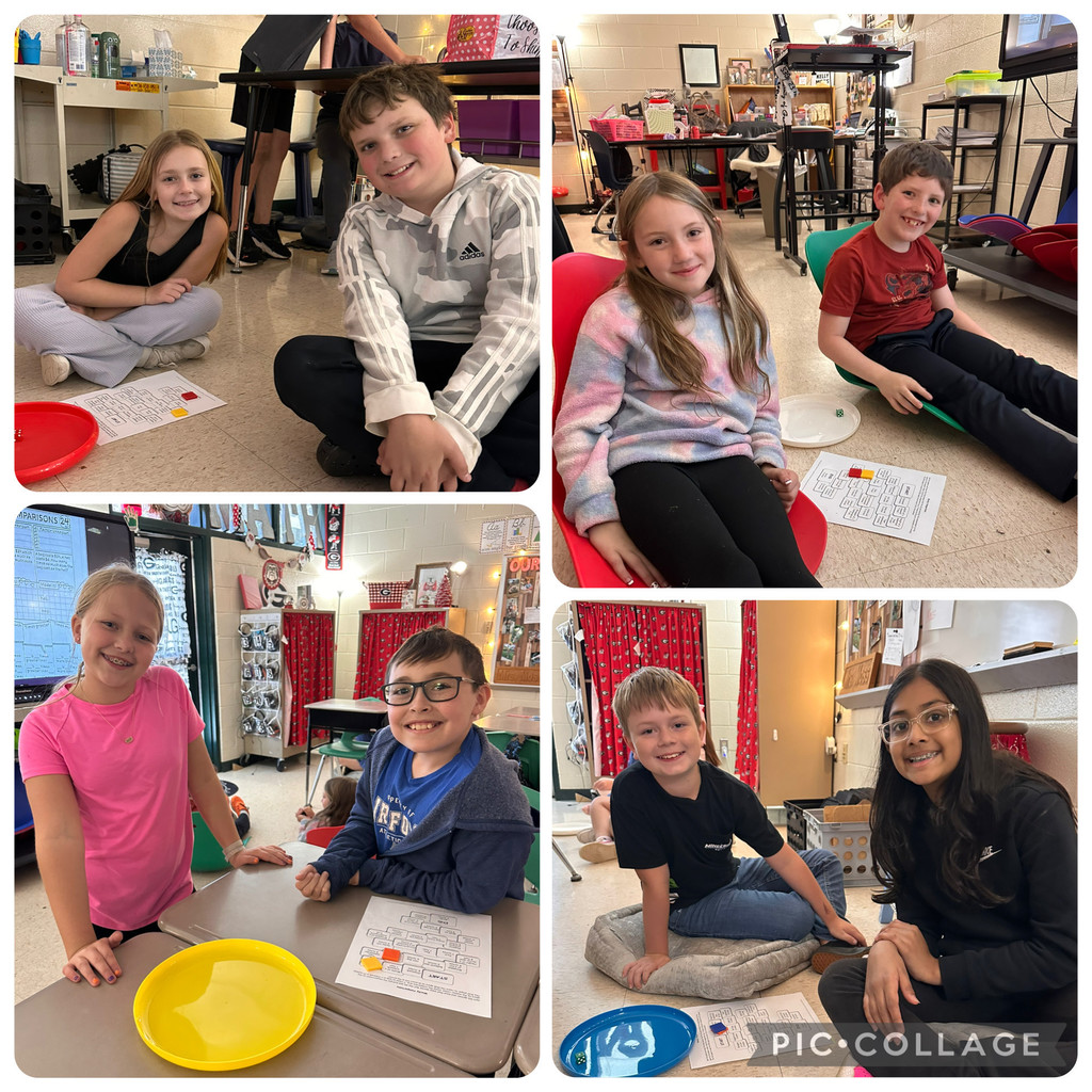 Mrs. Moss's 4th grade math students at work.