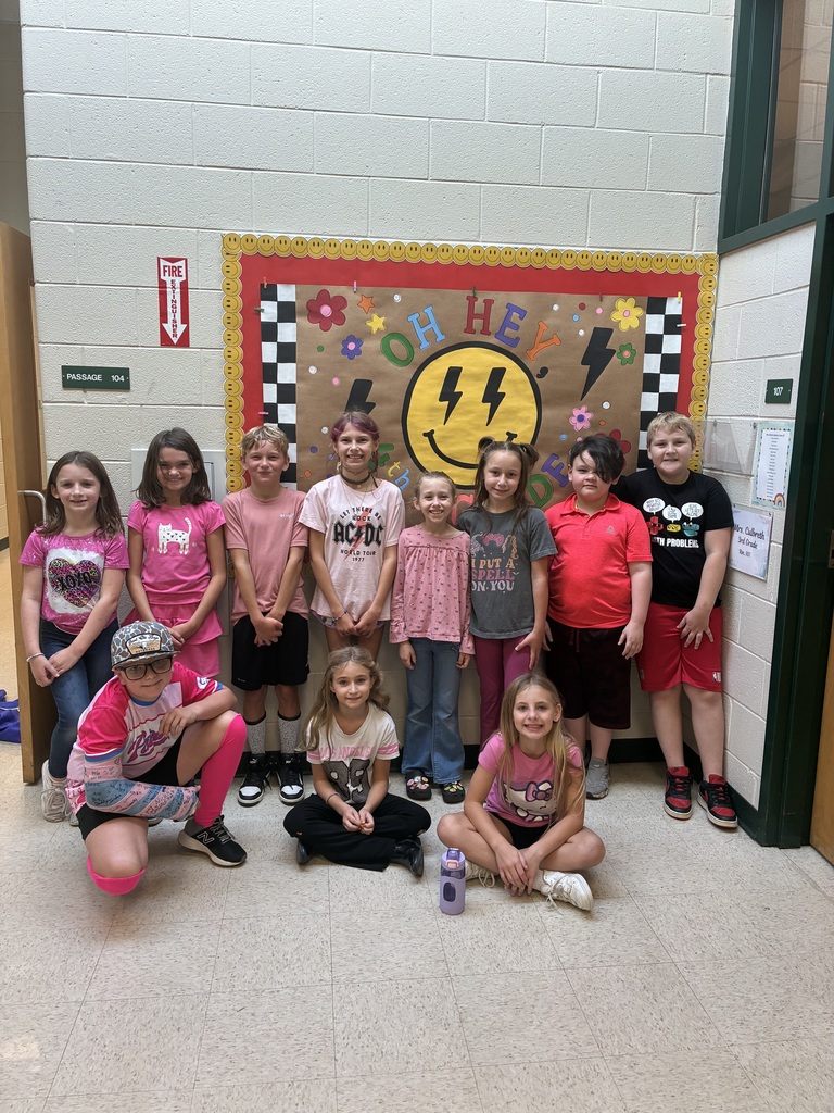 Pink Out in Mrs. Connelly’s 4th grade class! How fun!