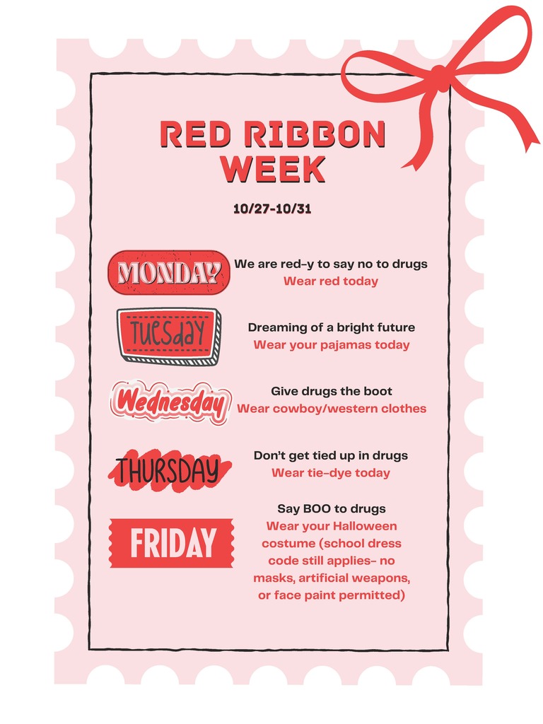 Red Ribbon Week Spirit Week