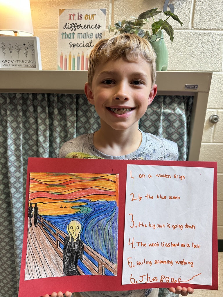 Mrs. Green's 3rd grade Discovery class studied the life and work of Norwegian artist Edvard Munch. 