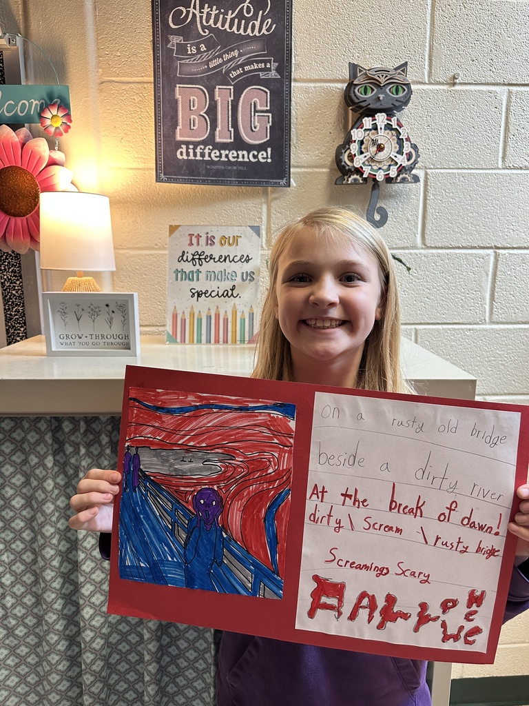 Mrs. Green's 3rd grade Discovery class studied the life and work of Norwegian artist Edvard Munch. 