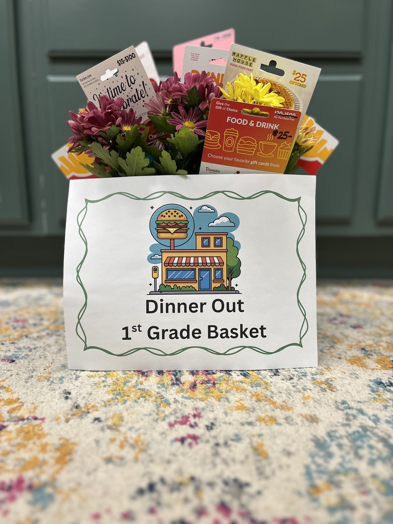 Raffle baskets for tonight's Fall Festival.