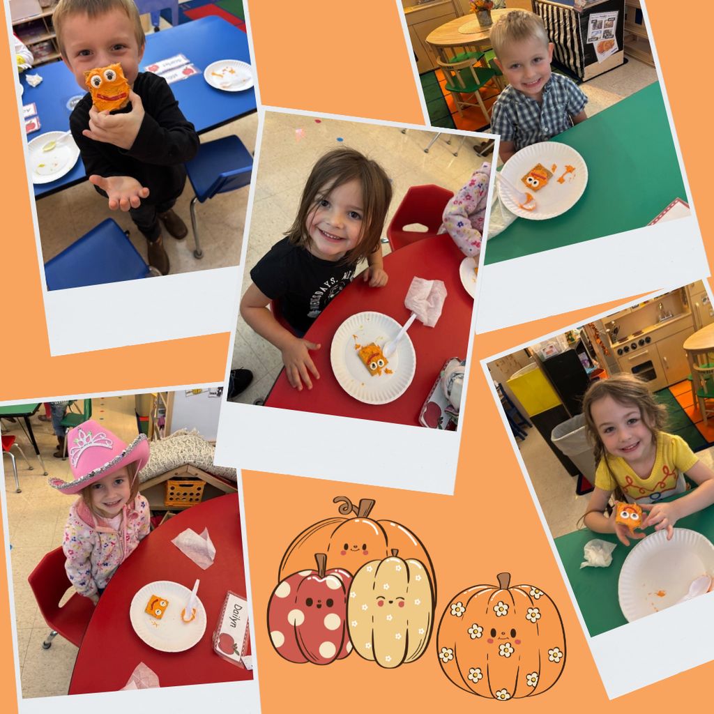 Pumpkin fun in Mrs. Anderson's PreK!