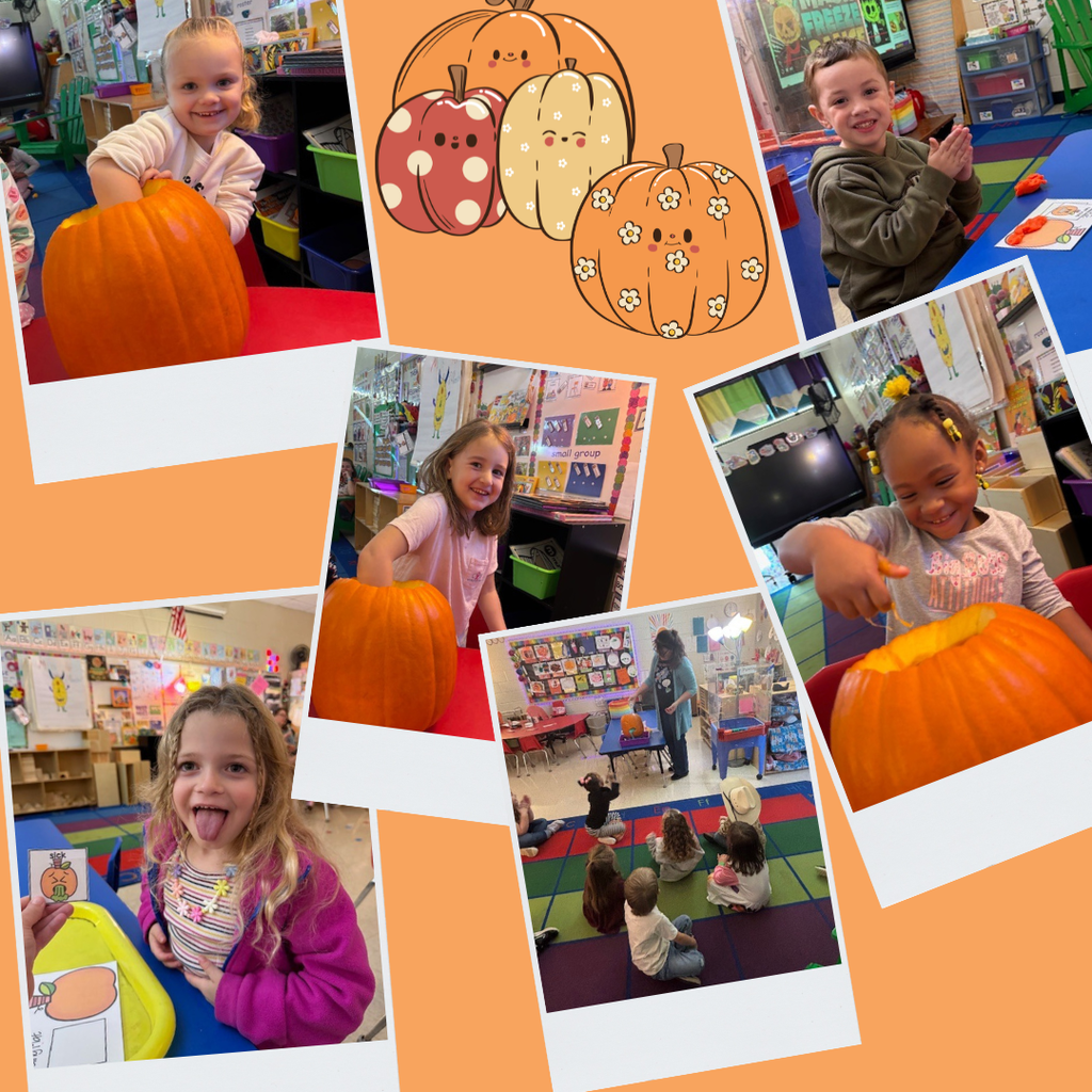 Pumpkin fun in Mrs. Anderson's PreK!