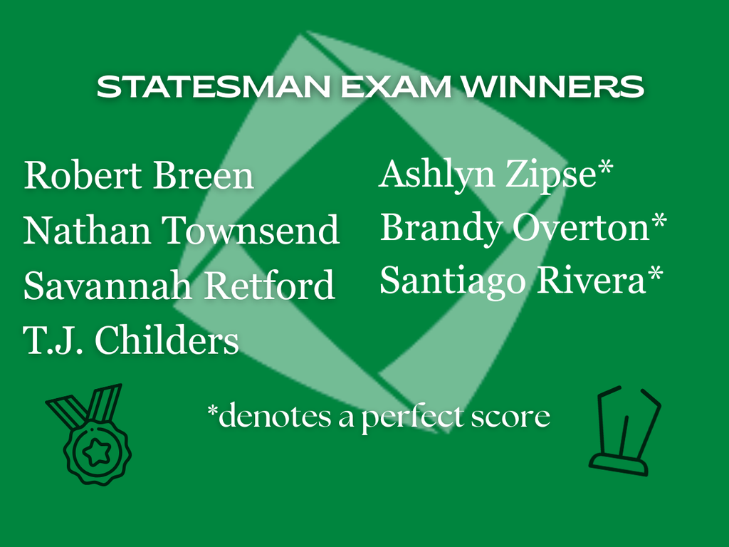Statesman Exam Winners