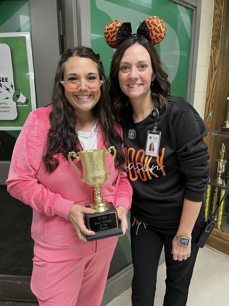 Staff Member of the Month Lexi Bowen with Dr. Petti