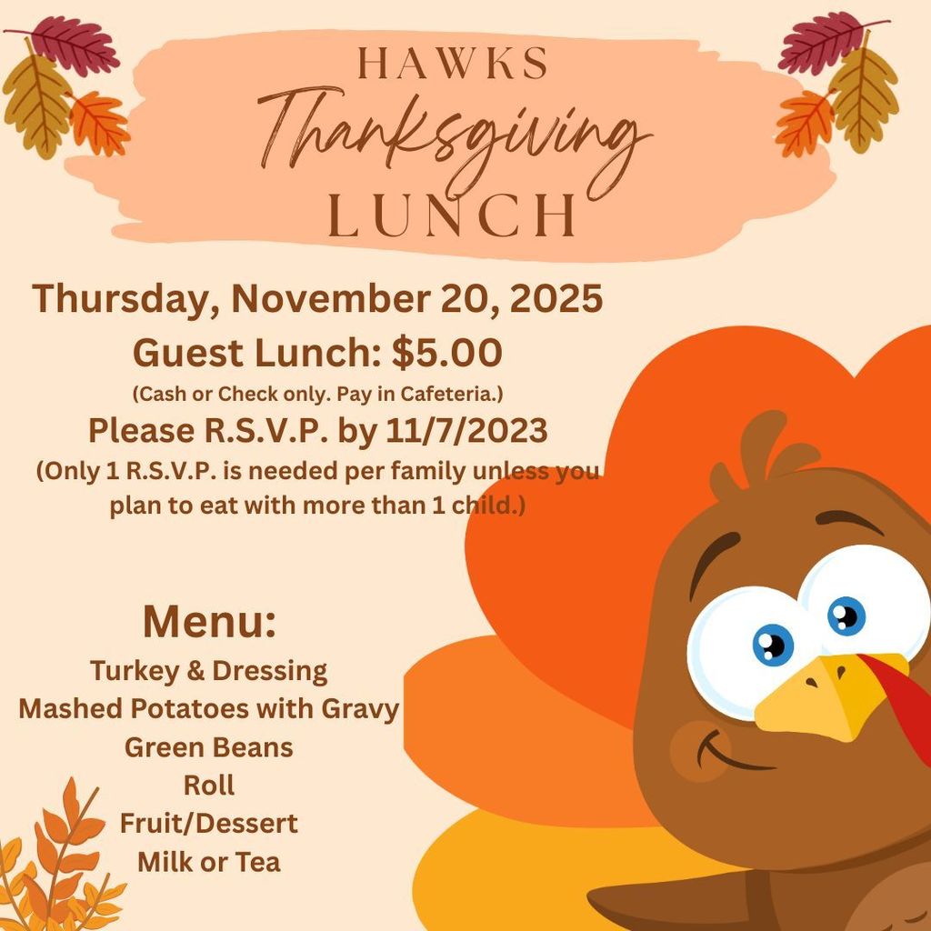 RSVP for Thanksgiving Lunch by 11/7/2025