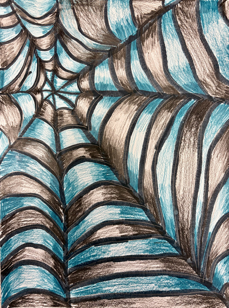Spider Web Optical Illusions in Art!