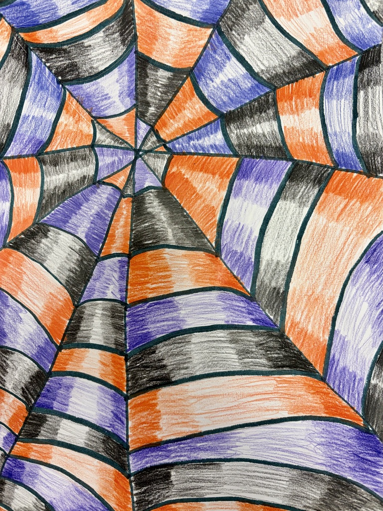 Optical Illusion Spiderwebs in Art!