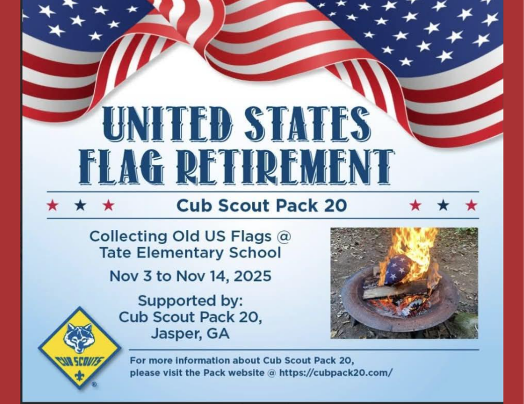 Flyer with Flag Retirement Collection Information 
