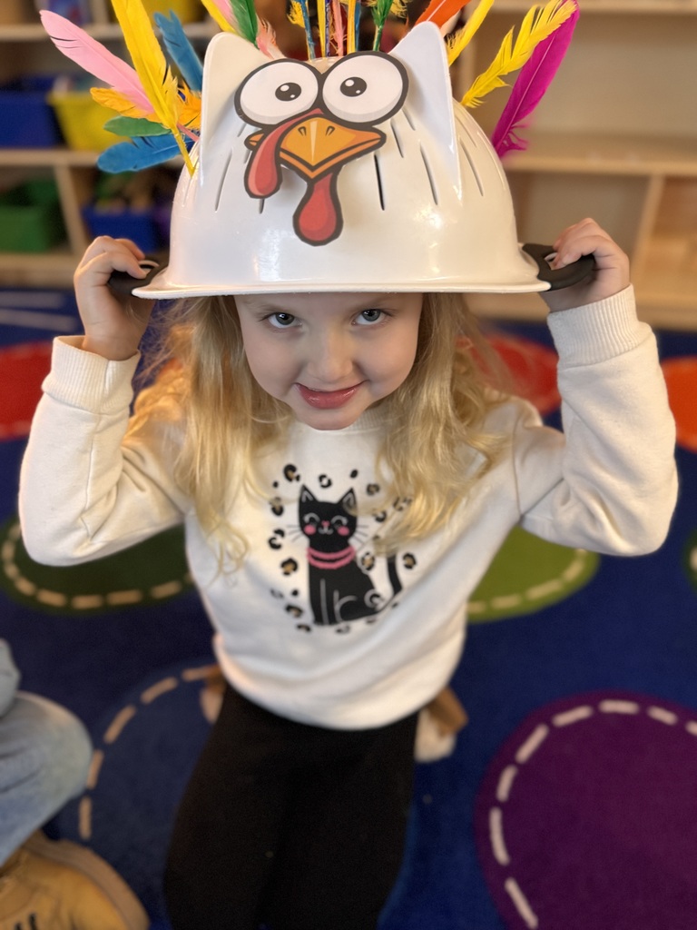 Turkey hats in Mrs. Allen;s PreK.