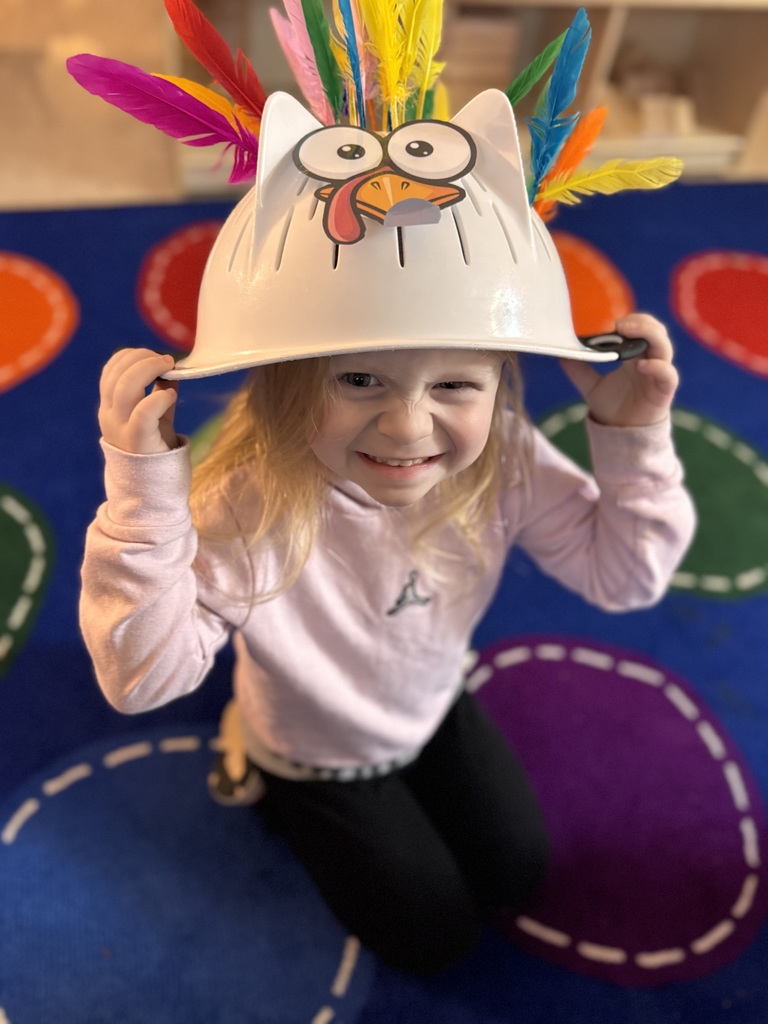Turkey hats in Mrs. Allen;s PreK.