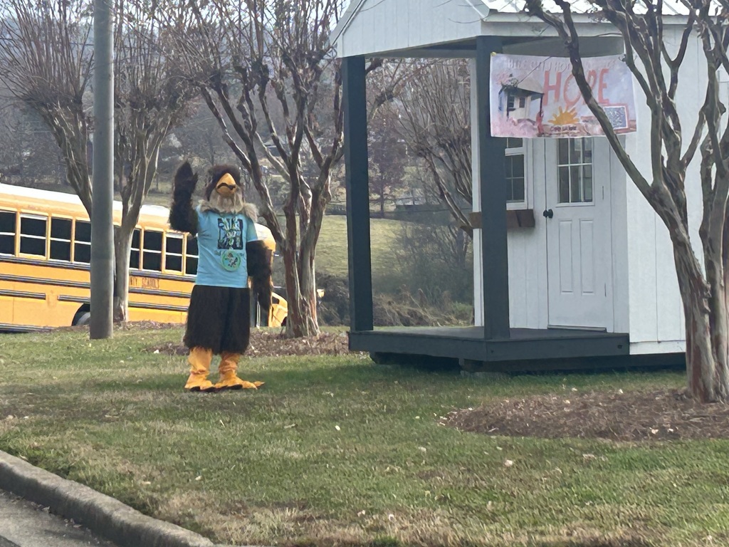 Harry the Hawk waving us out for Thanksgiving Break!