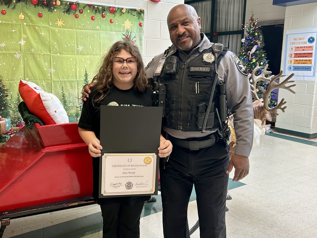 Zoey has earned the Campus Law Enforcement Student of the Month Award.