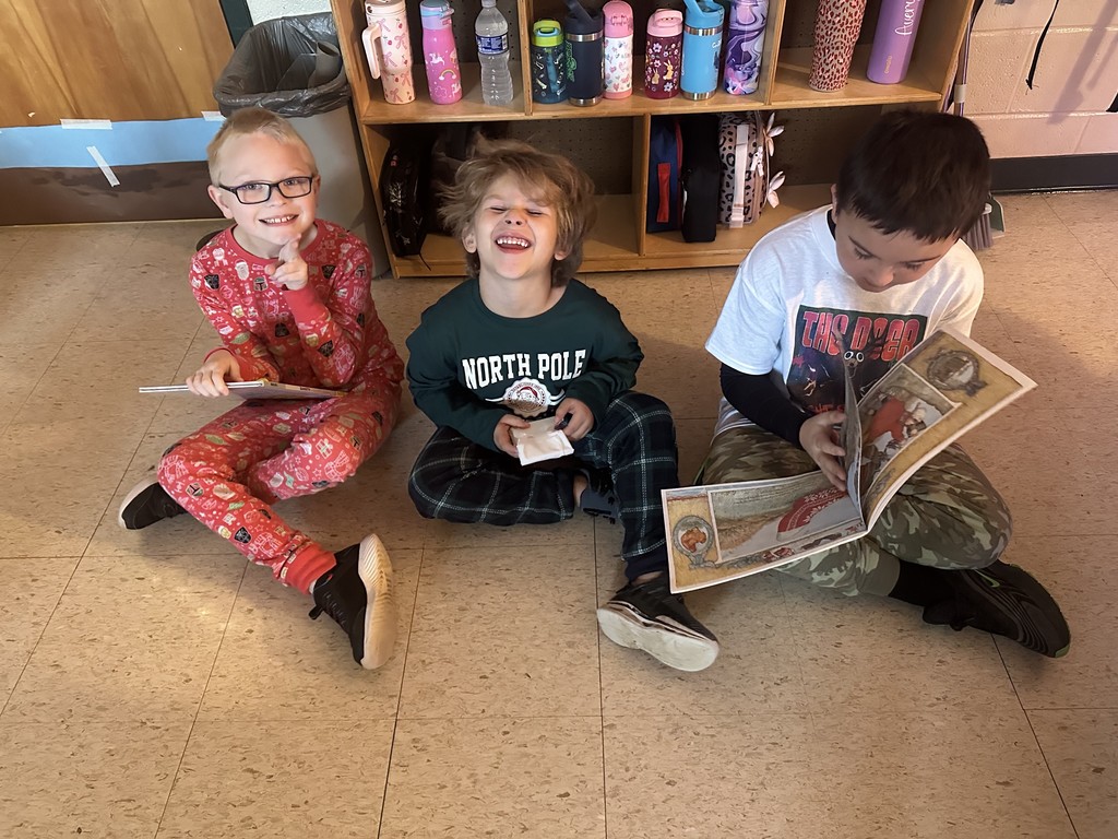 Mrs. Culbreth's third graders read to Mrs. Roper's kindergarten.