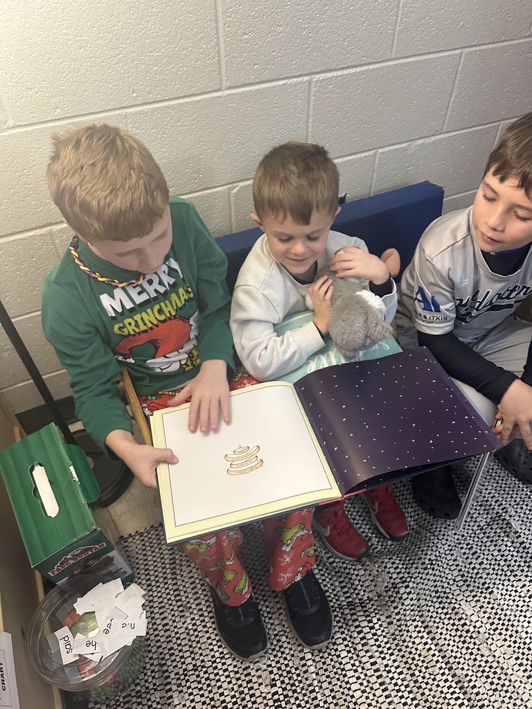 Mrs. Culbreth's third graders read to Mrs. Roper's kindergarten.