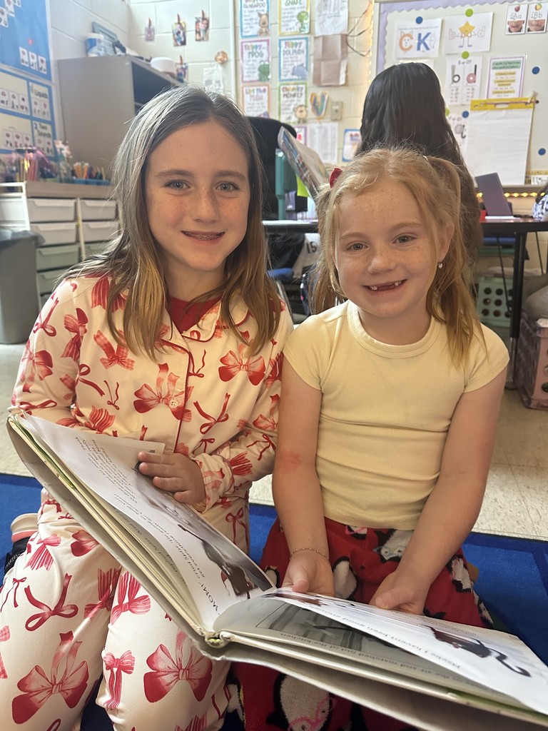 Mrs. Culbreth's third graders read to Mrs. Roper's kindergarten.