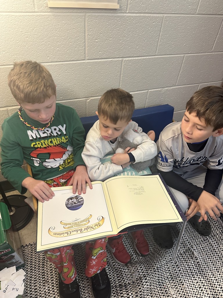 Mrs. Culbreth's third graders read to Mrs. Roper's kindergarten.