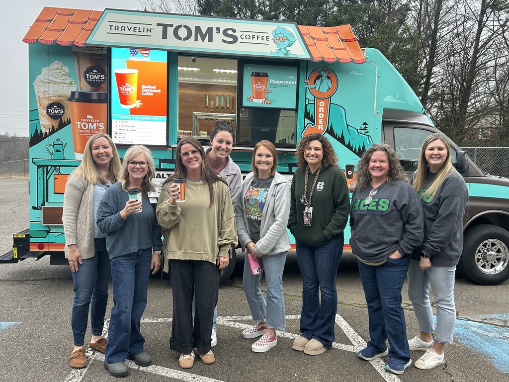 The staff was treated to Tom's Coffee Truck today!