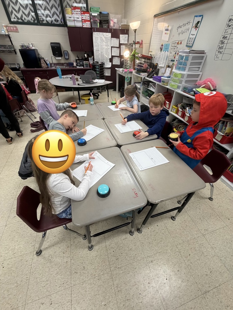 Mrs. Shealey's first graders are working hard at their independent centers.