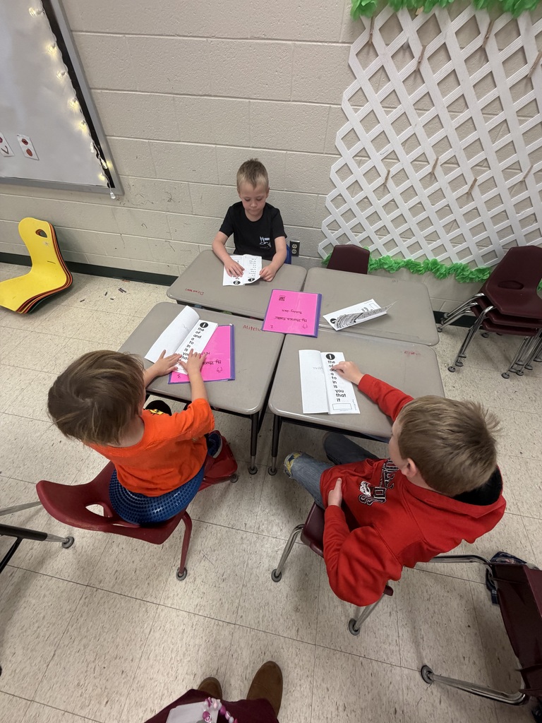 Mrs. Shealey's first graders are working hard at their independent centers.