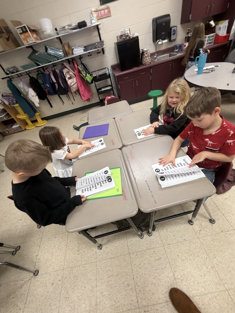 Mrs. Shealey's first graders are working hard at their independent centers.
