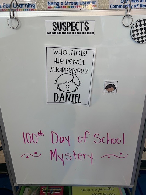 100th Day Mystery in Mrs. Jenkins' class.