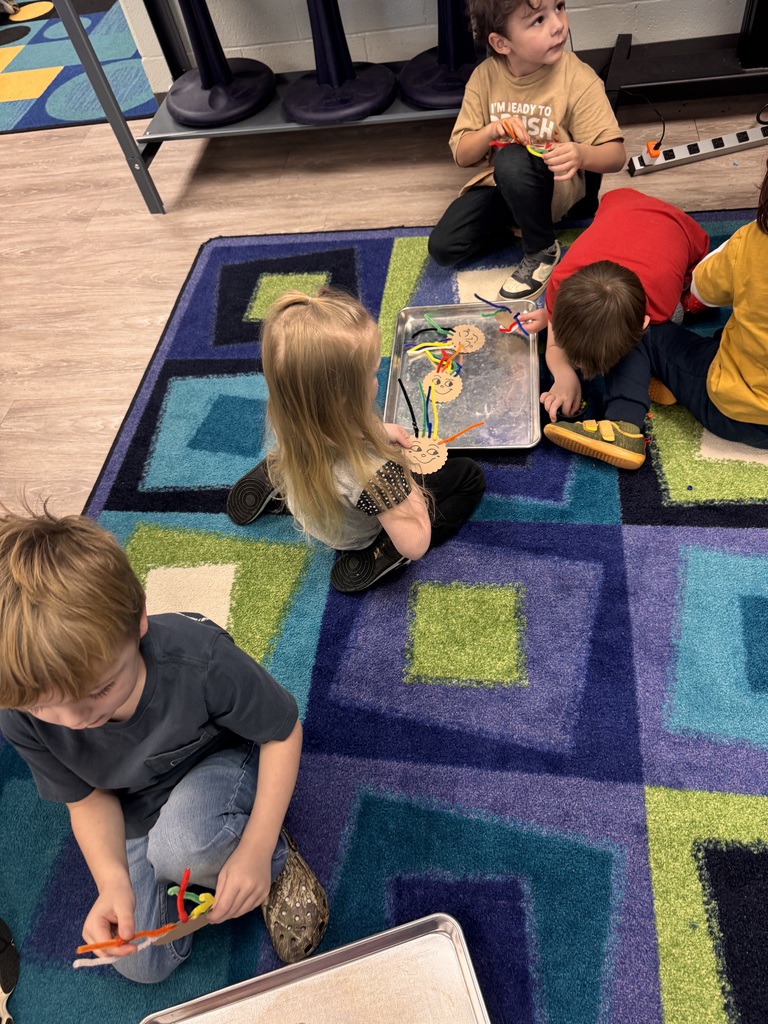Mrs. Allen's class in the media center.