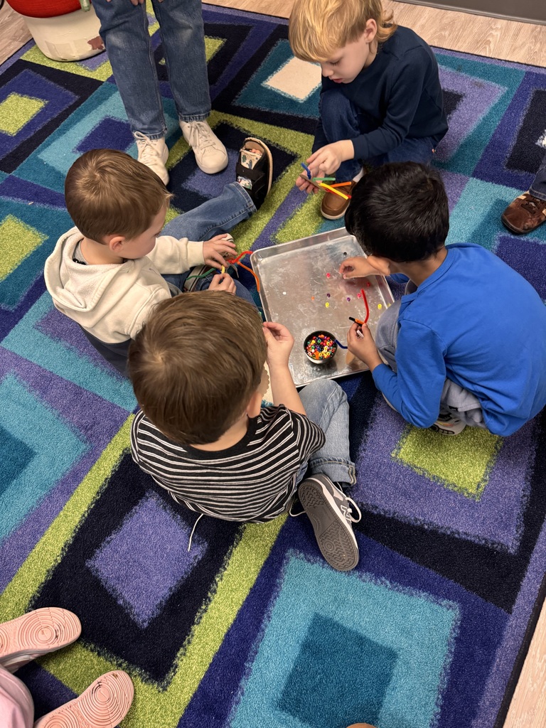Mrs. Allen's class in the media center.