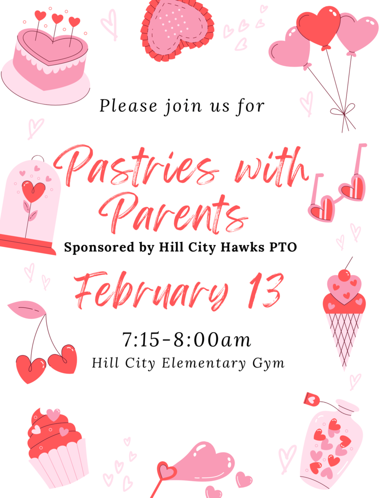 Patries with Parents on 2/13/2026, 7:15-8:00 a.m., in the gym.