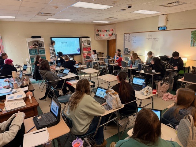 8th Grade students in ELA class