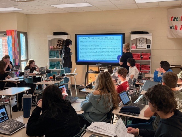 8th Grade students in ELA class