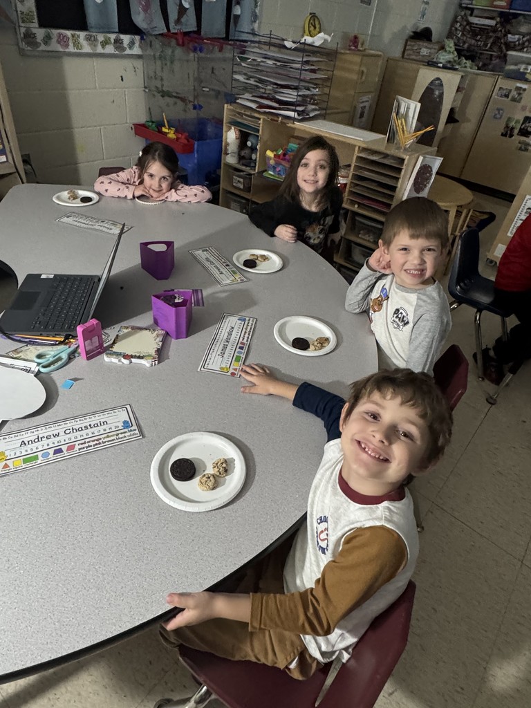 Cookie graphing in Mrs. Everett's PreK.