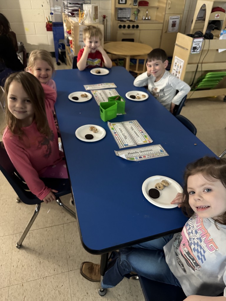 Cookie graphing in Mrs. Everett's PreK.