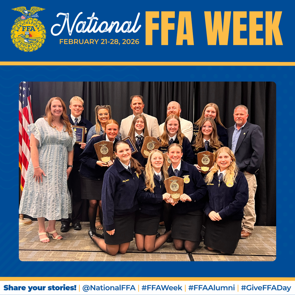 National FFA Week- Group of FFA Leaders holding awards