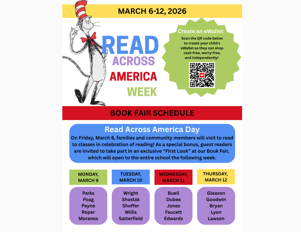 Read across america classroom schedules