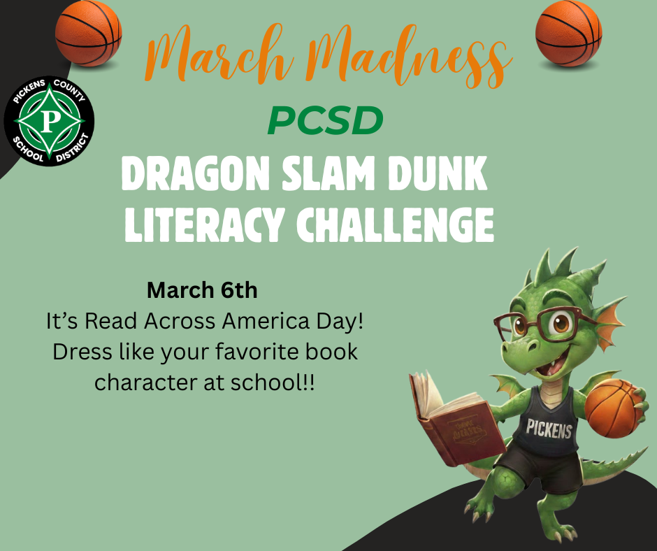 Friday, March 6th: It’s Read Across America Day! Dress like your favorite book character at school!!