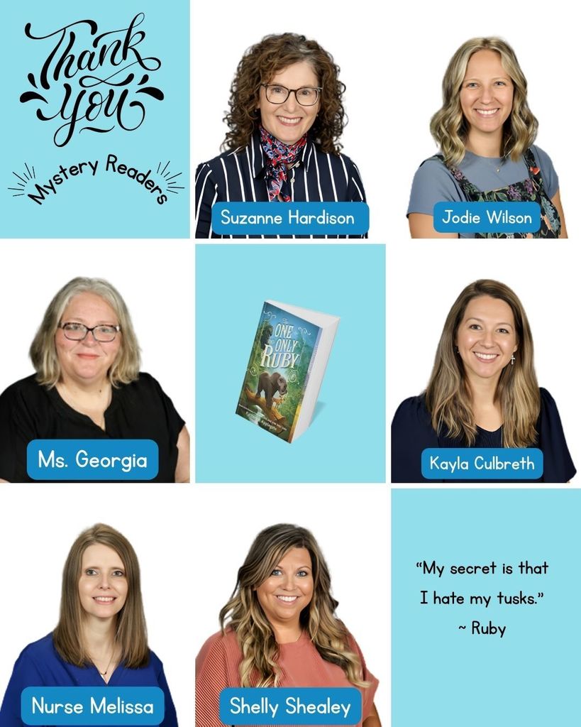 Thank you to our daily Mystery Readers for helping us read "The One and Only Ruby!"