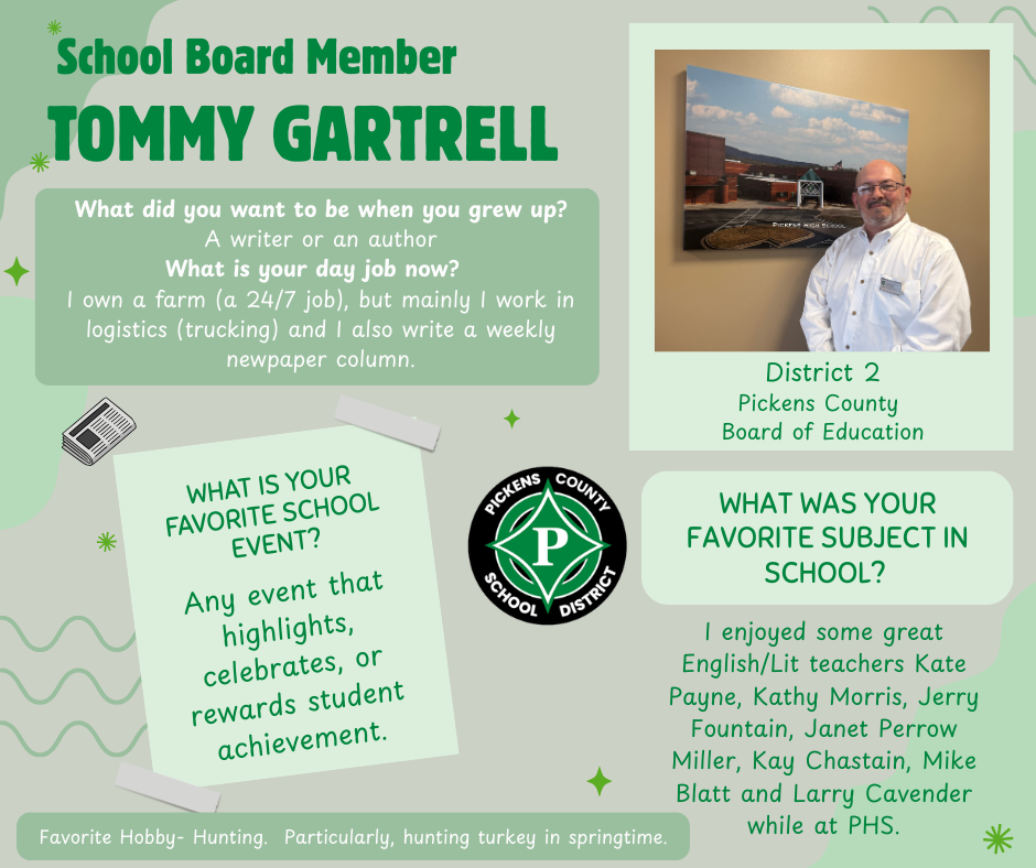 Tommy Gartrell, School Board Member