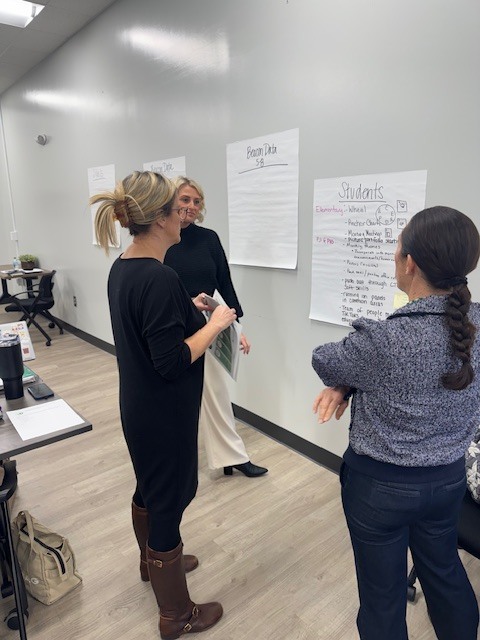 People gathered around tables for Superintendents Student Achievement and Success Team. 