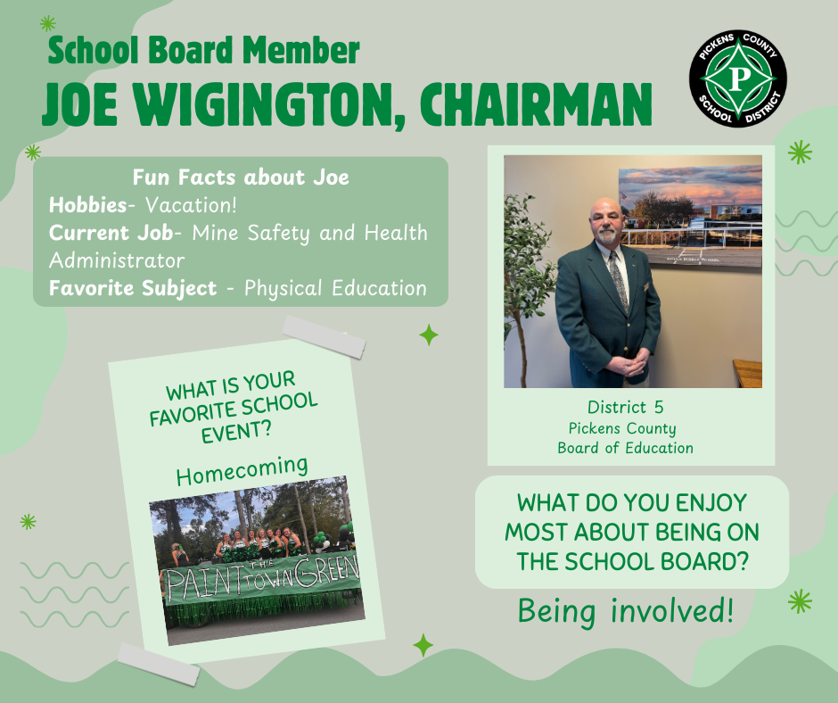 Joe Wigington, School Board Member