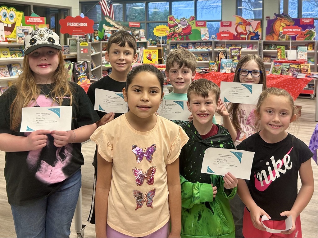Winners of the $10 gift certificate to the Book Fair for answering Ruby trivia questions.