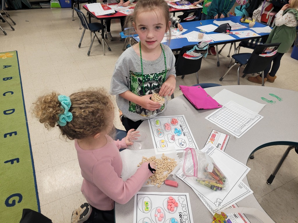 St. Patrick's Day fun in Mrs. Dilbeck's kindergarten.