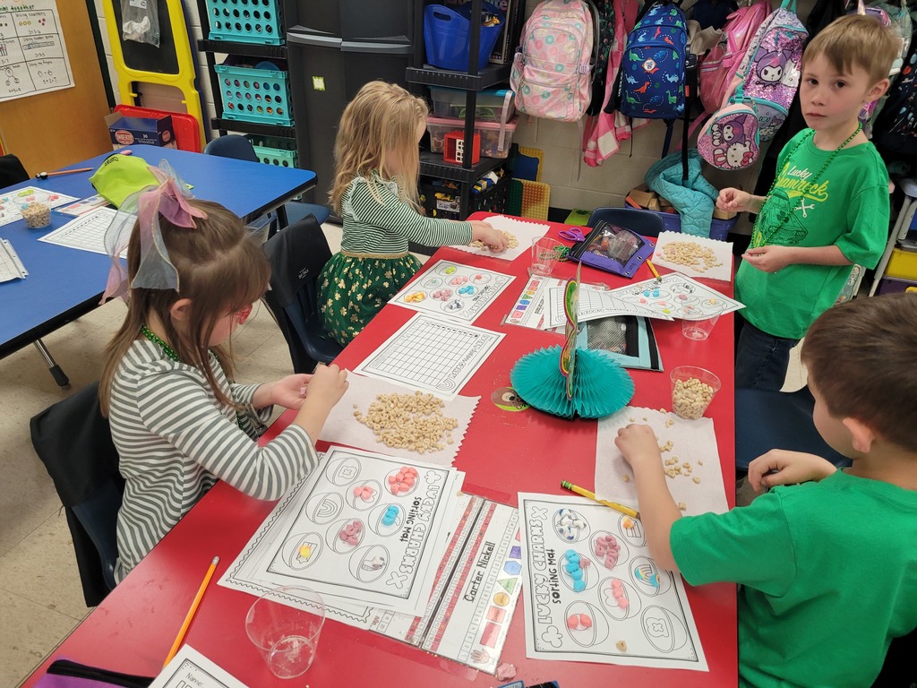 St. Patrick's Day fun in Mrs. Dilbeck's kindergarten.